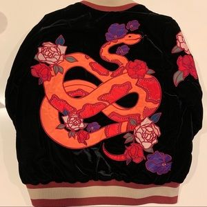 Velour Reversible Embroidered Jacket